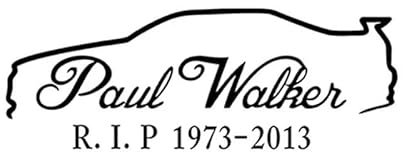 CHSLO Autoaufkleber 20 * 7CM PAUL WALKER Skyline R34 Memorial RIP reflektierende Autoaufkleber Motorrad Aufkleber schwarz/weiß