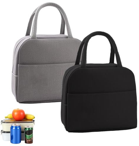 2 Stück Kühltasche Klein 7l, Kühltasche Klein, Kleine Kühltasche Für Unterwegs, Mini Kühltasche Mit Isolierung,Isolierte Lunchtasche Mit Folienfutter, Faltbar Für Picknick, Schule