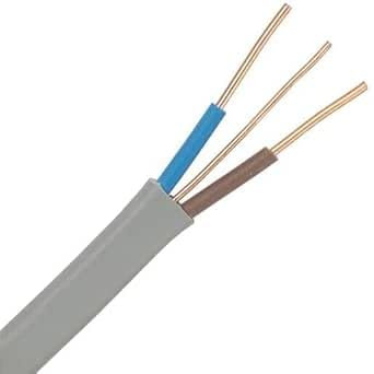 JAFSAL ONLINE Electrical Grey Twin & Earth Cable Lighting Electric Wire for Industrial & Domestic Wiring (6.0mm, 10m)
