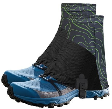 technodry Trail Low Gaiters – wasserdichte Trailrunning-Schuhgamaschen zum Laufen, Atmungsaktive Low Gamasche mit Rutschschutz & Haken, Gamaschen für Damen & Herren, Perfekter Outdoor-Laufschutz