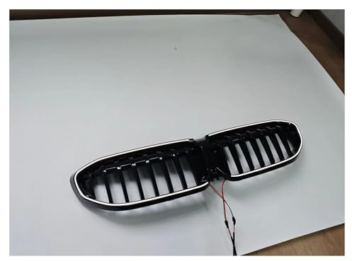 Waben Gitter Kühler Grill Für 3er-Serie G20 Mit Beleuchtetem LED-Kühlergrill Vorderer Racing Grillmaskenabdeckung Zierleisten Fronthaubengrills(Single line)