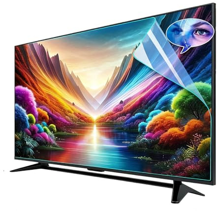 Generisch Bildschirmschutz Für Fernseher Und Monitor, Blaulichtfilter Und Uv-Schutz, Matte Antireflex-Folie, Ultraklare Abdeckung Für Außenbereiche Zum Schutz Der Augen (43 942 * 529mm)