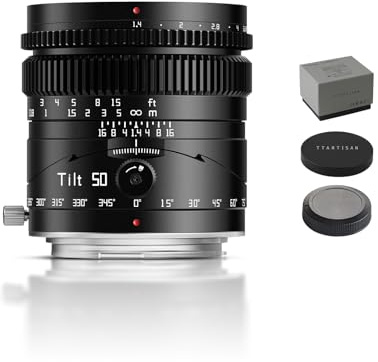 TTARTISAN Inclinazione 50mm f1.4 E Obiettivo Full Screen Focus Manuale Obiettivi Ritratto Fotocamera Mirrorless per E-Mount (E-Mount)