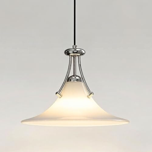 JIAODIE Hängelampe Modern Minimalistische Pendelleuchte UFO-Deckenleuchte Höhenverstellbar E27 Weiße Deckenlampe Geeignet Für Kücheninsel Esszimmer Schlafzimmer Wohnzimmer Und Café