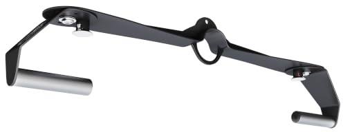 GORILLA SPORTS® Latzugstange und Rudergriff, 360° drehbar, Stahl, 200 kg | Geriffelte Griffflächen, 50-mm-T-Bar-Aufnahme und drei Längen: 25, 60 und 91,5 cm für vielseitiges Kabelzugtraining