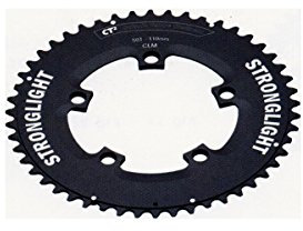 Stronglight Kettenblatt Crono Time Trial 7075 T6 CNC-CT2, 110 mm Lochkreis 52 Z., schwarz Speziell konzipiertes Kettenblatt für das Profi Team Bouygues Telecom. Keramik Teflon beschichtet, 10-/11-fach, ca. 137 g