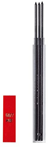 Caran d'Ache Technograph 6077.452 Lot de 3 mines graphite Fixpencil 2 mm Dureté 2B Noir 12 cm Diamètre 2 mm