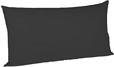 Fleuresse Colours Kissenbezug, Mako Satin, Anthrazit, 50 x 80 cm