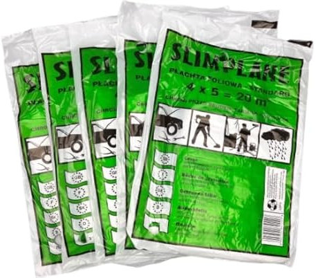 40er PACK Abdeckfolie 4 x 5 m Abdeckplane Allzweckfolie 20 qm Plastikplane Malerplane Staubschutzfolie Malerfolie für Renovierung und Umzug