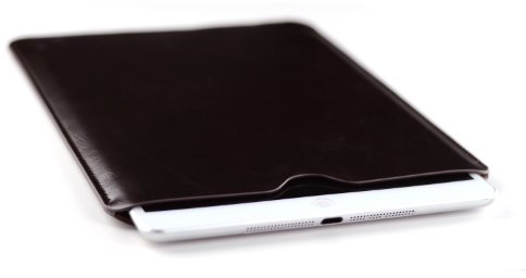 Cuir Synthétique iPad Air 1 et iPad Air 2 Poche Housse par Dockem; Mince, simple, et Etuis professionnel Tablet exécutif - feutre mou doublé, pochette de protection en cuir synthétique brun foncé de base; Couverture d'iPad