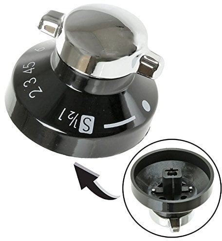 New World Genuine Gas Hob Oven Cooker Knob Control Switch (Black/Silver)