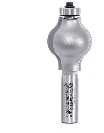 Amana Tool 54269 Handlauf 3,8 cm Durchmesser x 3,8 cm Schnitthöhe x 1,27 cm Schaft, 2-Nut-Fräs-Bit