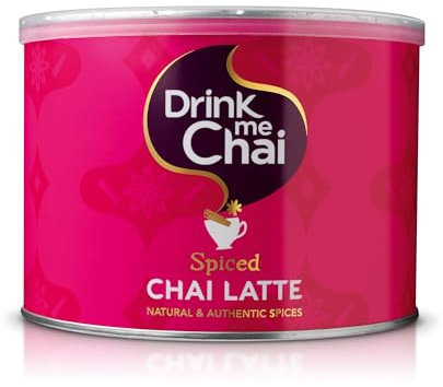 Drink Me Chai Spiced Chai Latte 1kg (1er-Pack) - Einfach Wasser hinzufügen, Chai Latte-Pulver (50 Portionen)