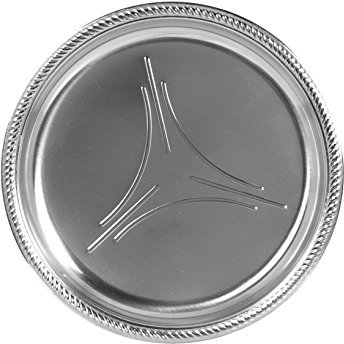Alessi Untertasse Merkur, Edelstahl, 14 cm, Stahl, Weiß, 0,01 mm