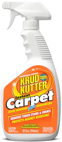 Krud Kutter CR326 Instant Carpet Cleaner/Stain Remover Plus Deodorizer Spray, 32 Fl Oz