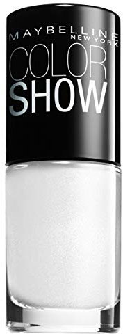 Maybelline ColorShow Nagellack, Nr. 130 Winter Baby, bringt die Laufsteg-Trends aus New York auf die Nägel, in strahlendem weiß, 7 ml