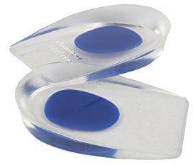 PRO 11 WELLBEING Clear Orthotic Gel Heel Cups for Treatment of Plantar Fasciitis (Blue, 4/7 UK)