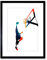 Wee Blue Coo Painting Sport Basketball Jump Hoop Ball Dunk Framed Wall Art Print
