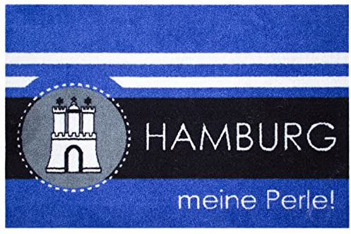 orientbazar24 Hamburger Wappen Matte 60 x 40 cm Blau Meine Perle