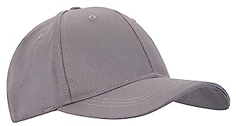 Mountain Warehouse Mens Baseball Cap - 100% Cotton Cap Hat, Twill Design, Lightweight & Durable - for Spring Summer Travel & Outdoors Grey ONE