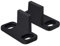 Homode Guía de piso para puerta de granero, metal negro mate, montaje en suelo, guía inferior ajustable para puertas correderas (paquete de 2)