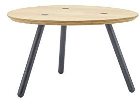 Möbel Akut Couchtisch Freistil 196 Fichte massiv Schichtholz grau Rundholz wankelförmig by Rolf Benz