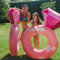 Float Joy Aufblasbarer Pink Diamond Verlobungsring Pool Float Tube – Bachelorette Party Dekorationen, Brautparty, Verlobungsparty Poolparty, perfekte Wasserlounge im Freien für Erwachsene und Kinder