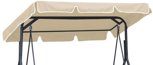 Universal Techo Solar para balancín tamaño 112 x 166 cm Toldo Fundas para balancines Toldo de Repuesto para Columpio de jardín Beige [101]