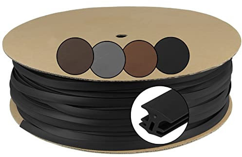 Montafox Fugendichtband Fugenband 25 m 50 m 100 m Breite 5-7 mm 7,5-10 mm Terrassenfugenband Fugendichtung Terrassendielen WPC Holz Stein Terasse Balkon, 5-7 mm/50 m/Schwarz