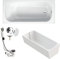 BETTE Badewanne BetteForm Stahl weiß KOMPLETT SET 170x75cm + Wannenträger Styropor + Viega Ablaufgarnitur Multiplex
