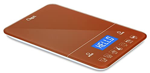 Ozeri Touch III Balance de cuisine numérique avec compteur de calories Ocre brûlé 10 kg