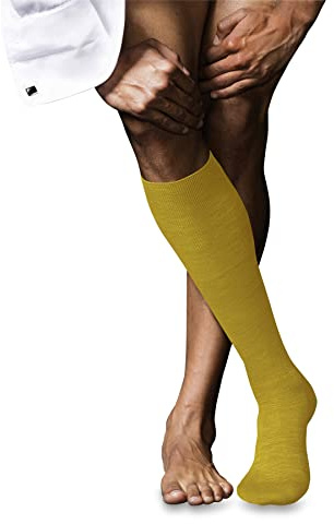 FALKE Kniestrümpfe No. 13 Baumwolle Herren schwarz blau viele weitere Farben verstärkte Kniesocken mit Muster atmungsaktiv lang einfarbig hoch und warm gerippt hochwertig 1 Paar