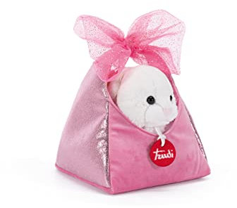 Trudi Hase Schleifetasche Rosa Plüschtiere in Einer Handtasche. Modische Geschenkidee | 15x18x15cm Größe XS | Fashion Pets | Modell 29621
