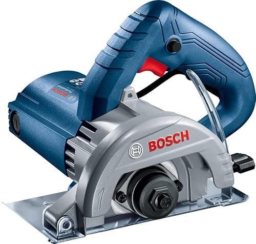 Bosch GDC 141 - Tagliapiastrelle/marmo elettrico con cavo, 1,450 W, diametro disco 125 mm, 12.000 rpm, doppio isolamento, capacità di sovraccarico, 3 kg + chiave esagonale e chiave