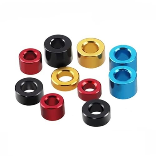 GatherTOOL 20pcs/Set M3 Aluminiumscheibe M3*6 * 0,5/1/1,5/2/2,5/3/4/5/6/8/10 mm M3 Anoxiertes Aluminium -Flachwaschanweis (Inner Diameter : M3x6x0.5, Outer Diameter : Purple)