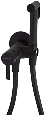 Ramon Soler - Grifo de Bidé Monomando Empotrado Negro Mate 2 Aguas con Accesorios Serie WC Magnet