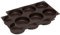 Lurch FlexiForm 585081 Lot de 2 moules à hamburgers en silicone pour 6 pattys (10 cm) Marron