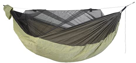AMAZONAS Ultra-Light Hängematte Moskito-Traveller Quilted XXL | Integrierter Wärmeschutz ca. ≥ 5° C | Liegefläche ca 3,05 x 1,60 m | Gewicht 1,15 kg, bis 200 kg