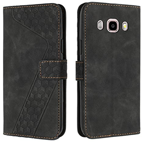 OKZone Cover per Samsung Galaxy J510/J5 2016, Custodia in Pelle Samsung J510/J5 2016, Cover a Libro Galaxy J510/J5 2016 Magnetica Portafoglio Folio PU Pelle Flip Caso con Wallet Case Cover (Nero)