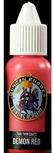Duncan Rhodes Painting Academy Two Thin Coats Hobby Paints 15ml (Demon Red)