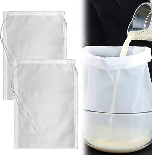 Filtro para Leche Vegetal, Bolsa de Leche de Nuez, Bolsa Leche Vegetal, Filtro Malla, Bolsa Leche Vegetal, Colador de Tela, Colador Tela Malla Filtro, Reutilizables, 30 * 45cm, 2 PCS