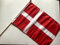 Fahne Flagge Dänemark Dänische 30 x 45 cm mit Stab Stockfahne