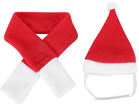 Demeras Haustier-Nikolausmütze, hautfreundliche, modische Hunde-Weihnachtsmannmütze, wunderschön für Festivalgeschenke(L)