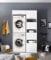 respekta Waschmaschinenschrank Trockner Schrank Wäscheschrank 117 cm Weiß Clara, HWRSET5