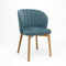 Dublino Esszimmerstuhl Leona - 1.Stück - Esstisch Stuhl in Blau mit Armlehne - Küchenstuhl - Posterstuhl - Essstuhl - Esstischstuhl für Küche, Wohnzimmer, Esszimmer, Büro - Storm 72