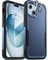 Diaclara für iPhone 15 Hülle, mit 9H Gehärtetem Glas Bildschirmschutz und Kameraobjektivschutz [Militärische Fallschutzklasse] Hochbelastbare, Stoßfeste Handyhülle, Blau