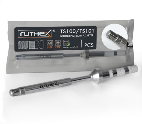 ruthex 1 adattatore per punte di saldatura della serie TS100 / TS101 / PINECIL compatibile con ruthex LOE-SETT-012 per l'inserimento di inserti filettati in stampa 3D