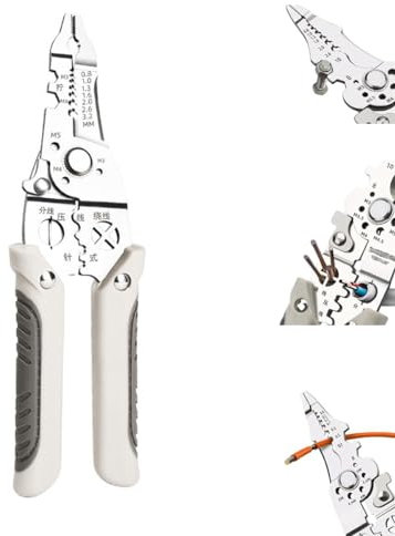 Multifunctional Wire Stripper Crimper Cable Cutter Pliers, Heavy Duty Multi-Purpose Electrical Wire Stripping Tool, 7 in 1 Wire Stripper for Electrician Wire Stripping,Cutting and Crimping