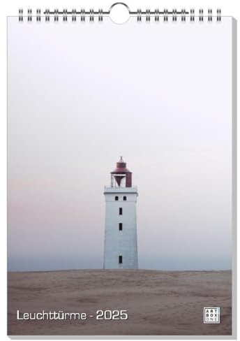 artboxONE Kalender 2026 Leuchttürme Wandkalender A4 2026 Architektur