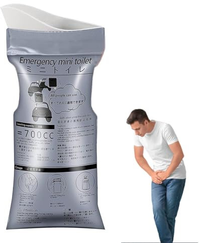 Toilettes portables pour adultes, sac d'urinoir unisexe, Pot de voyage anti-fuite, Camping sûr, compact et pliable, hygiène et assainissement pour les embouteillages, les navires, le mal des transport